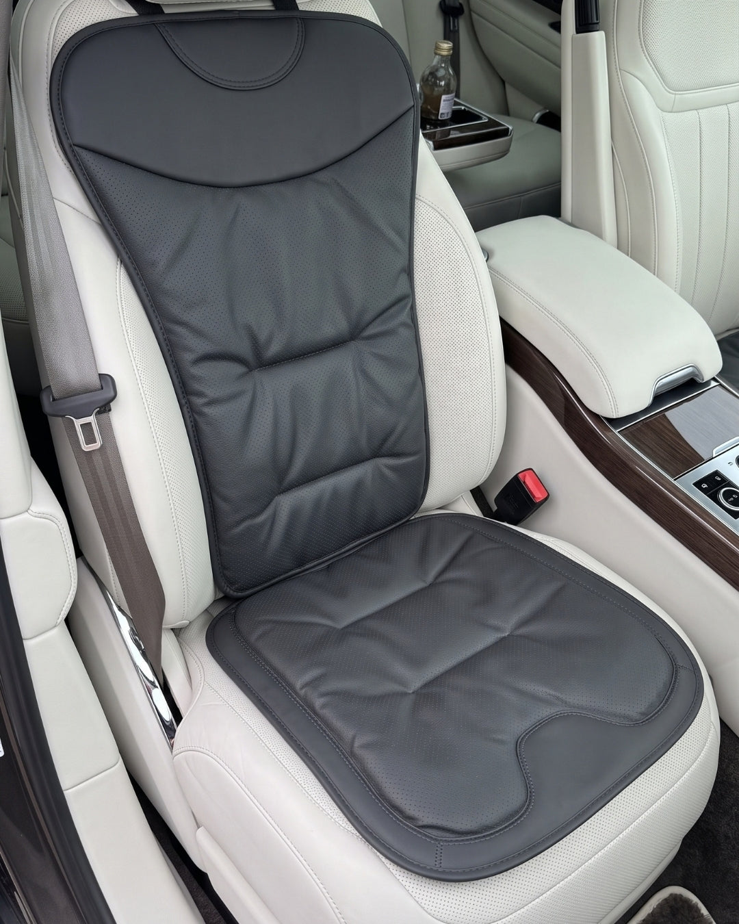 Autocraft Prime™  Premium Delikli Nappa Deri Dokulu Exclusive Koltuk Minderi | Lüks Araç İçi Konfor