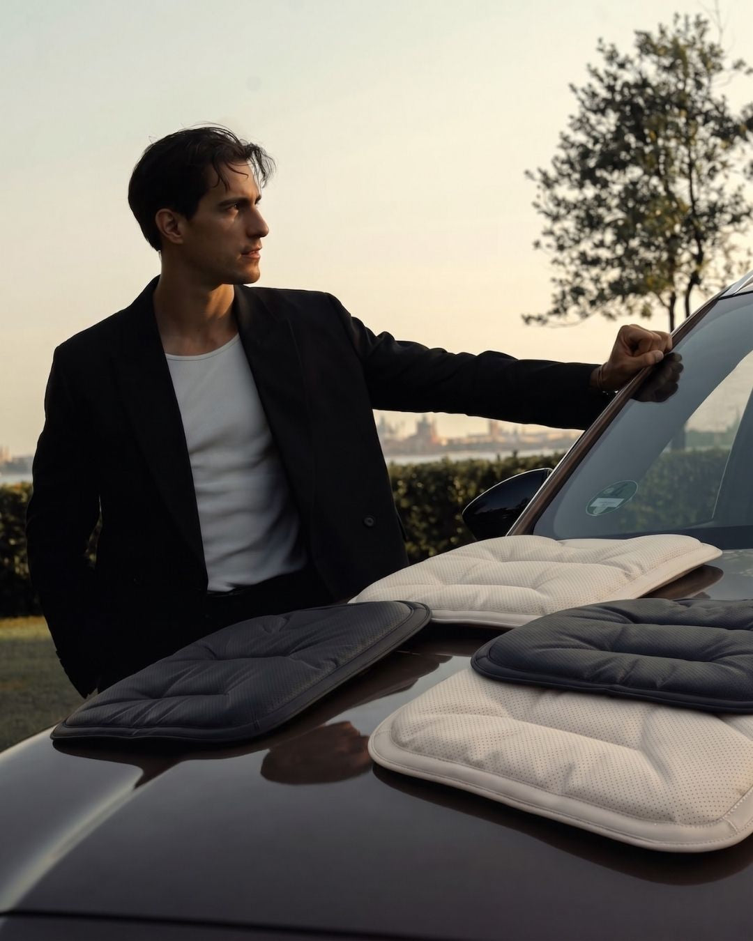 Autocraft Prime™  Premium Delikli Nappa Deri Koltuk Minderi | Lüks Araç İçi Konfor