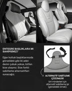 Autocraft Prime™  Premium Delikli Nappa Deri Dokulu Exclusive Koltuk Minderi | Lüks Araç İçi Konfor
