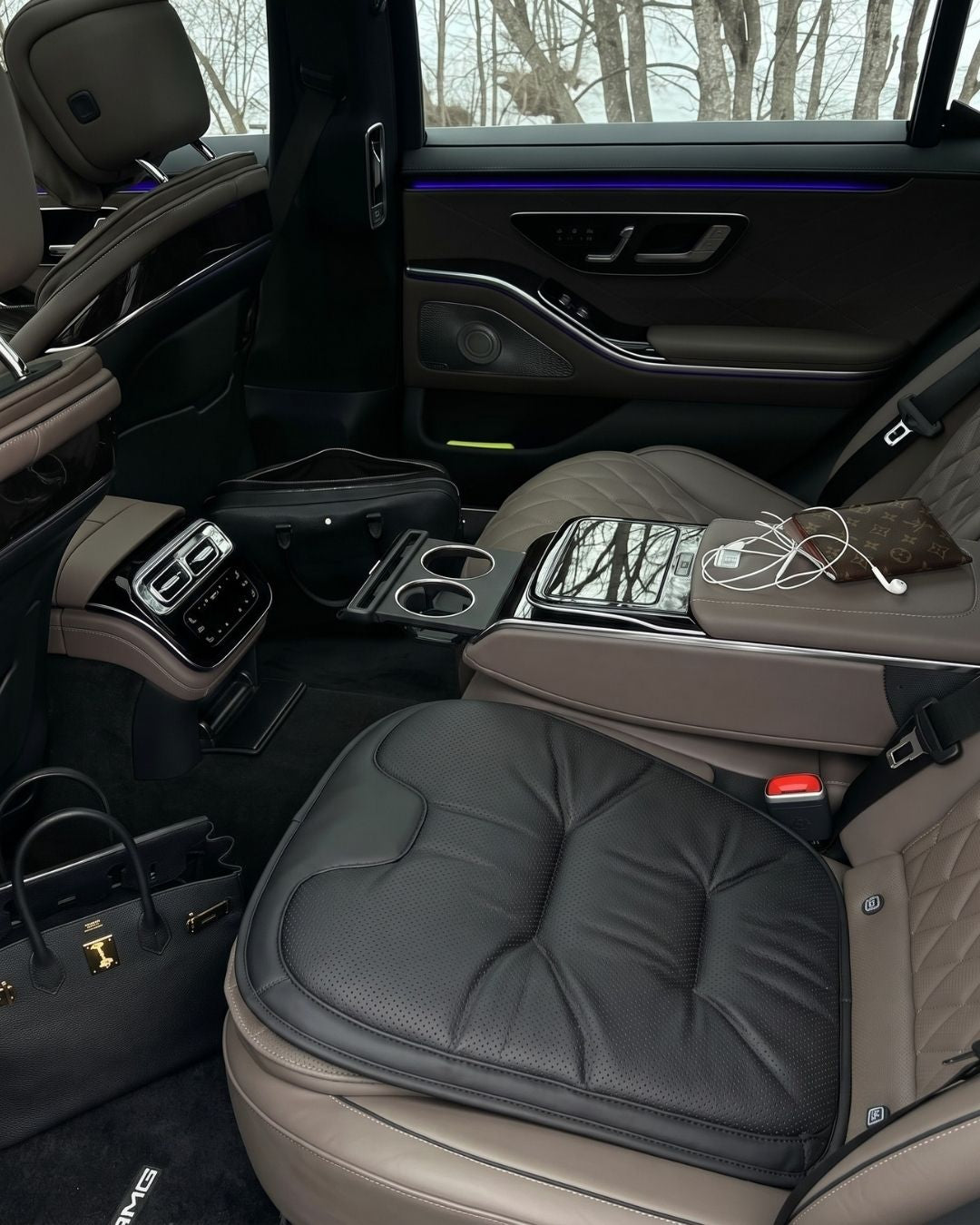 Autocraft Prime™  Premium Delikli Nappa Deri Koltuk Minderi | Lüks Araç İçi Konfor