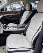Autocraft Prime™  Premium Delikli Nappa Deri Dokulu Exclusive Koltuk Minderi | Lüks Araç İçi Konfor