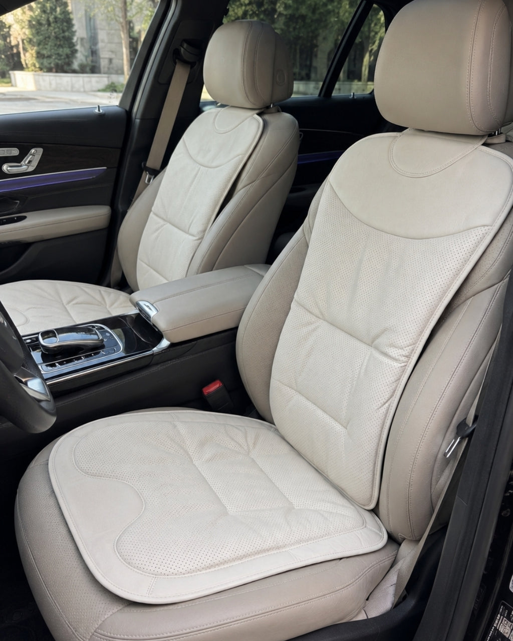 Autocraft Prime™  Premium Delikli Nappa Deri Dokulu Exclusive Koltuk Minderi | Lüks Araç İçi Konfor