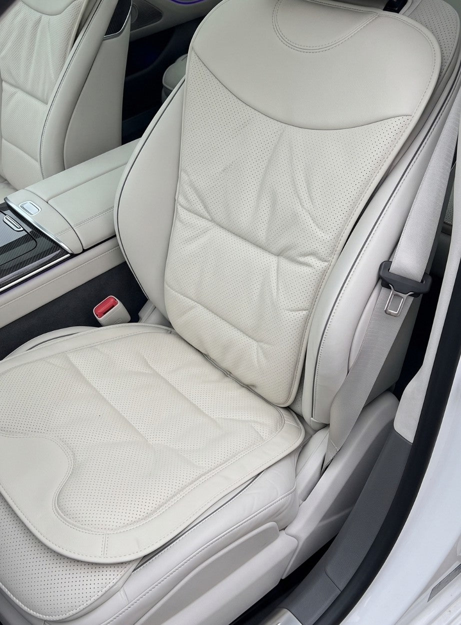 Autocraft Prime™  Premium Delikli Nappa Deri Dokulu Exclusive Koltuk Minderi | Lüks Araç İçi Konfor