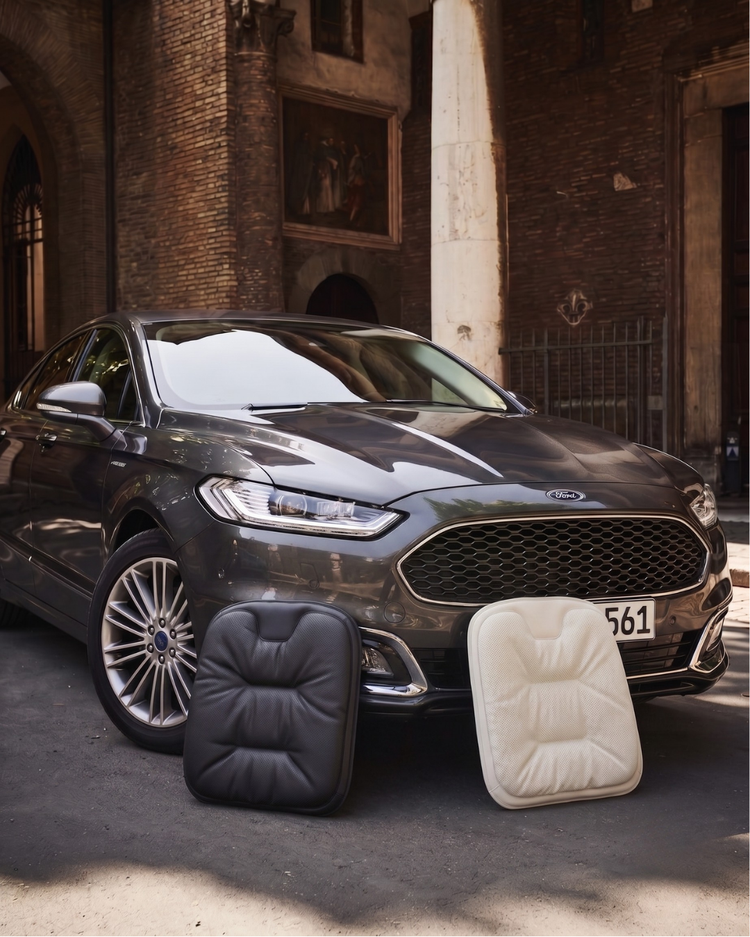 Autocraft Prime™  Premium Delikli Nappa Deri Dokulu Exclusive Koltuk Minderi | Lüks Araç İçi Konfor